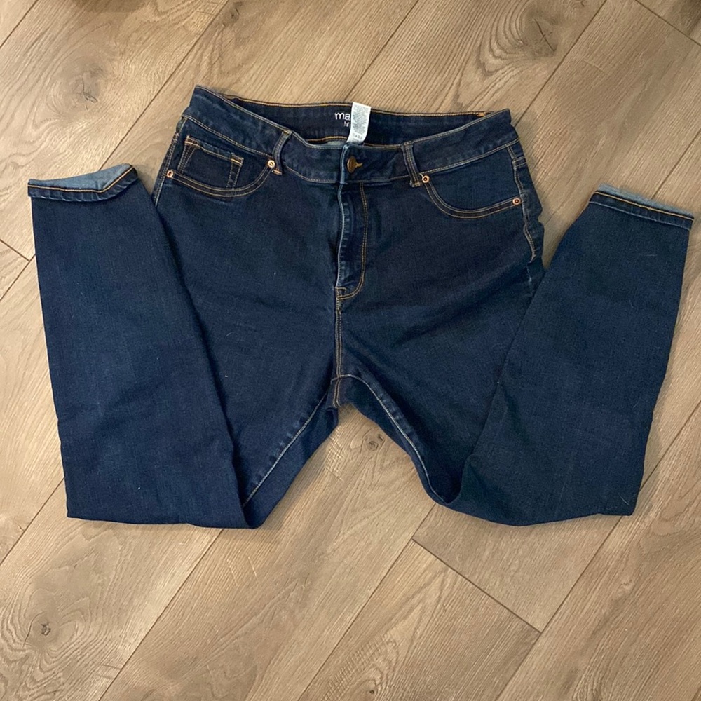Like New Maurices High Rise Dark Wash Skinny Jeans Size 18W